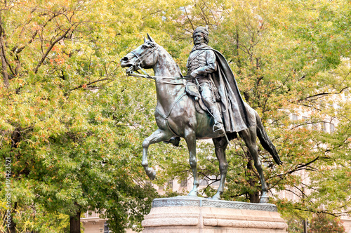 Pulaski Statueat Freedom Plaza in Washington, D.C.