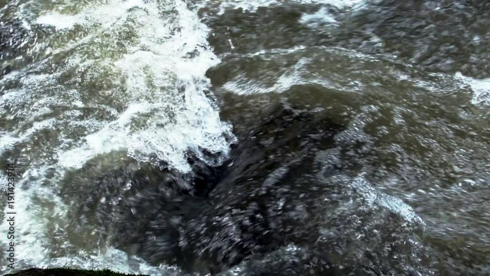 Water flowing through waterfall. Slow motion shot. White water in thailand. Water flowing through waterfall. Slow motion shot. White water in thailand.