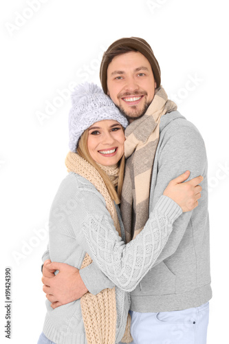 Young couple in warm clothi...