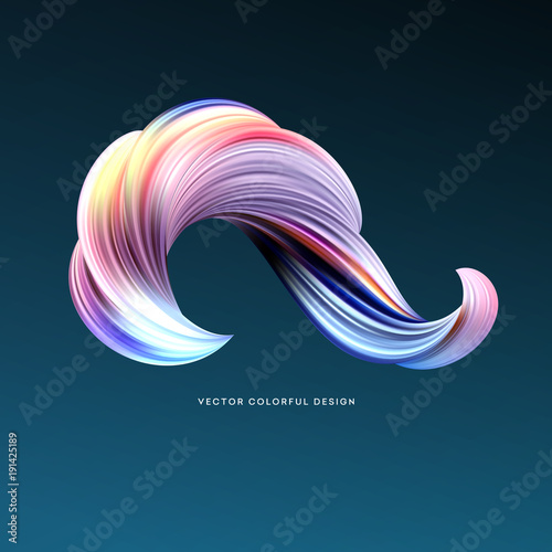 3d Abstract colorful fluid design. Vector illustration