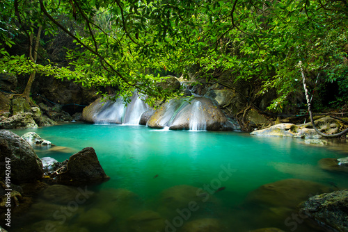 Fototapeta Naklejka Na Ścianę i Meble -  Erawan waterfall in Thailand