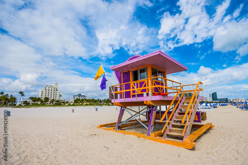 Miami Beach Lifeguard Stand in the Florida sunshine © Damien