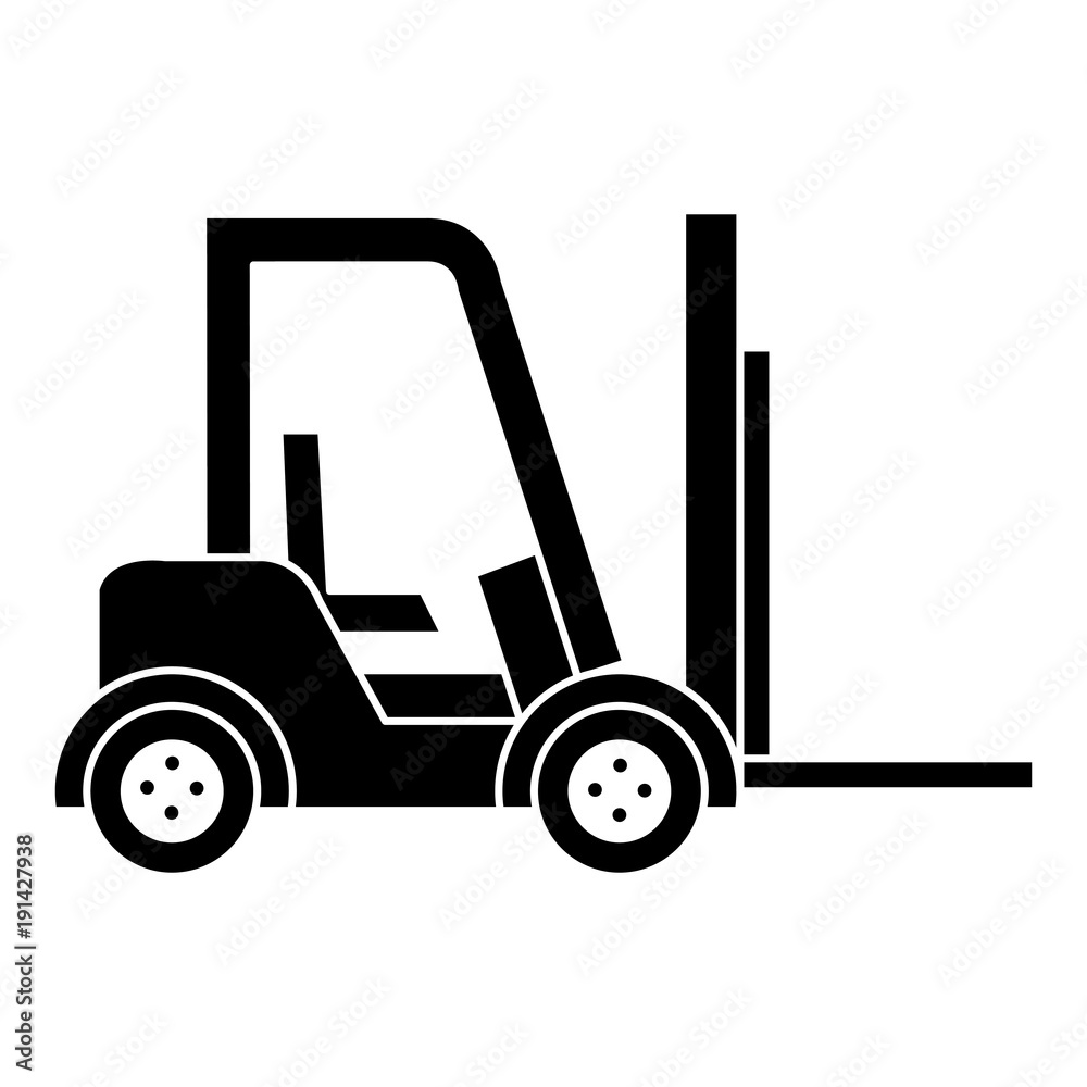 forklift vehicle isolated icon vector illustration design