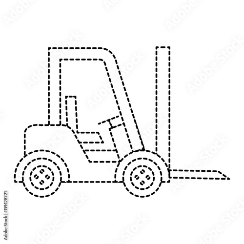 forklift vehicle isolated icon vector illustration design