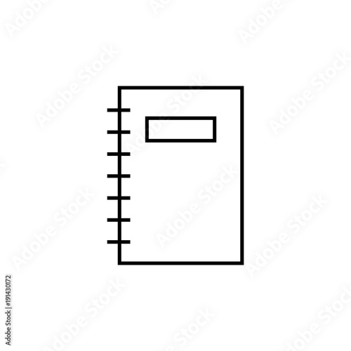 a diary icon. Element for mobile concept and web apps. Thin line  icon for website design and development, app development. Premium icon on white background