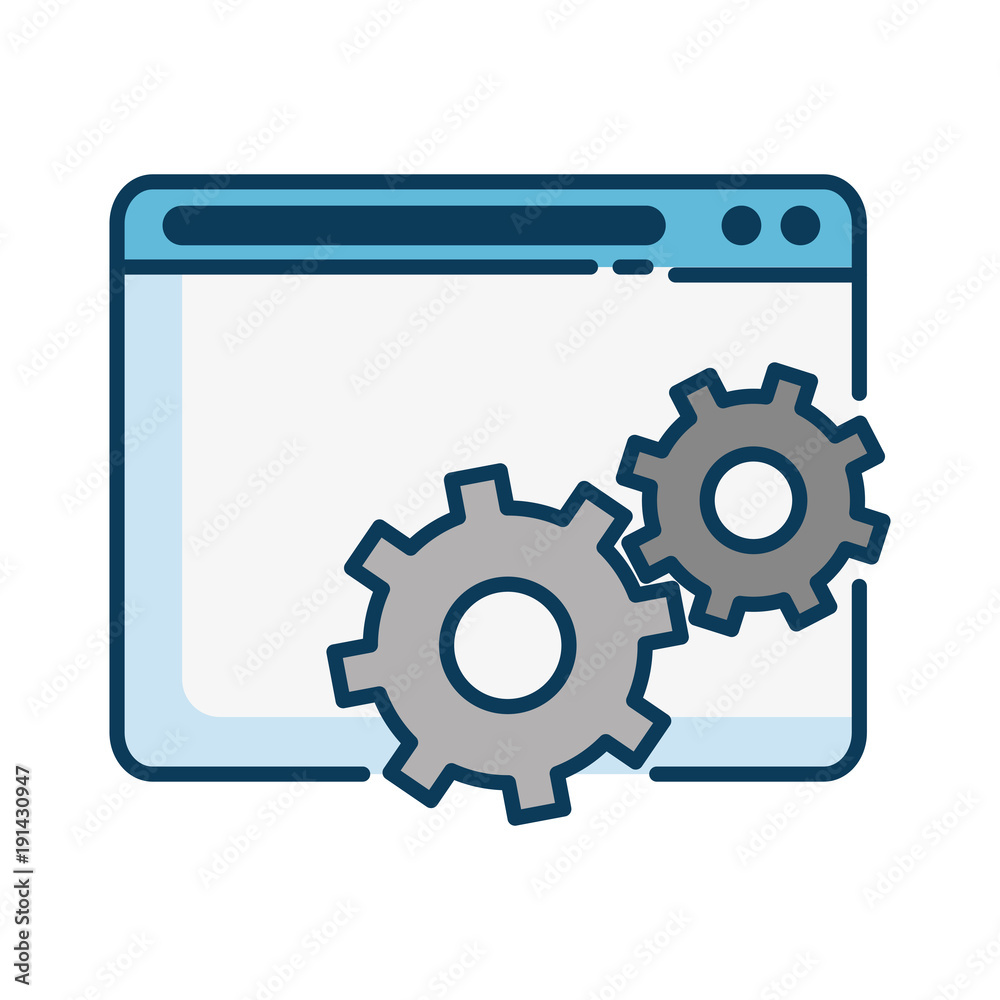 template web with gears vector illustration design template web with gears vector illustration design