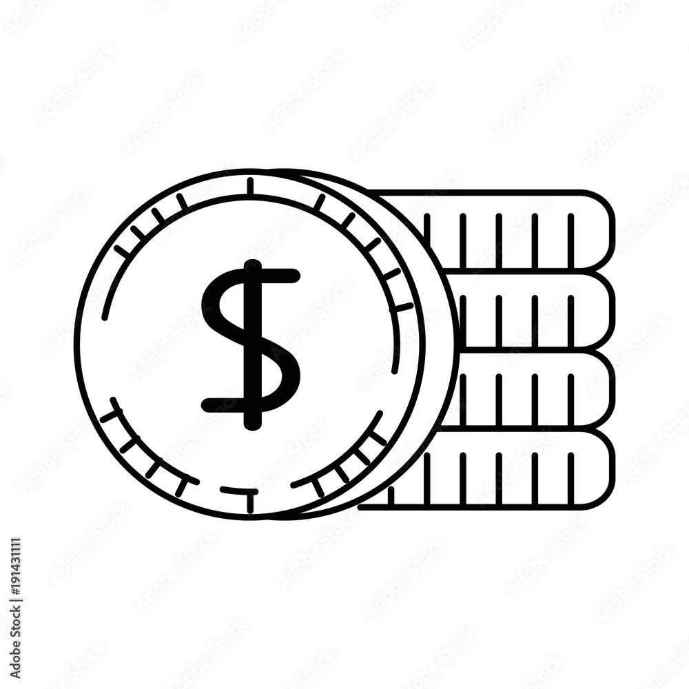 coins money isolated icon vector illustration design coins money isolated icon vector illustration design