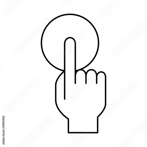 hand touching isolated icon vector illustration design