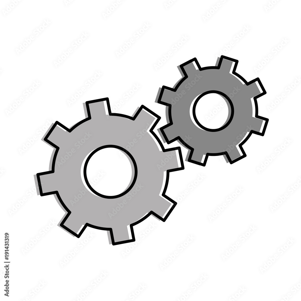 gears machinery isolated icon vector illustration design