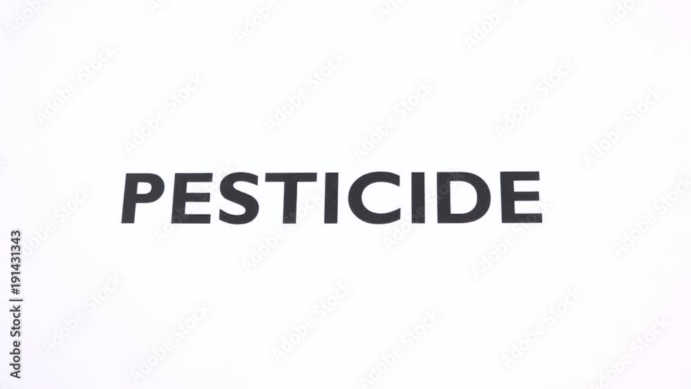 PESTICIDE prohibition symbol, toxic substances ban writing with copy space. No insecticide, chemical free, pollution reducing, negative sign with white background. Concept of organic agriculture PESTICIDE prohibition symbol, toxic substances ban writing with copy space. No insecticide, chemical free, pollution reducing, negative sign with white background. Concept of organic agriculture