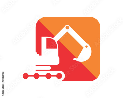 excavator excavation heavy machinery builder image vector icon logo 2