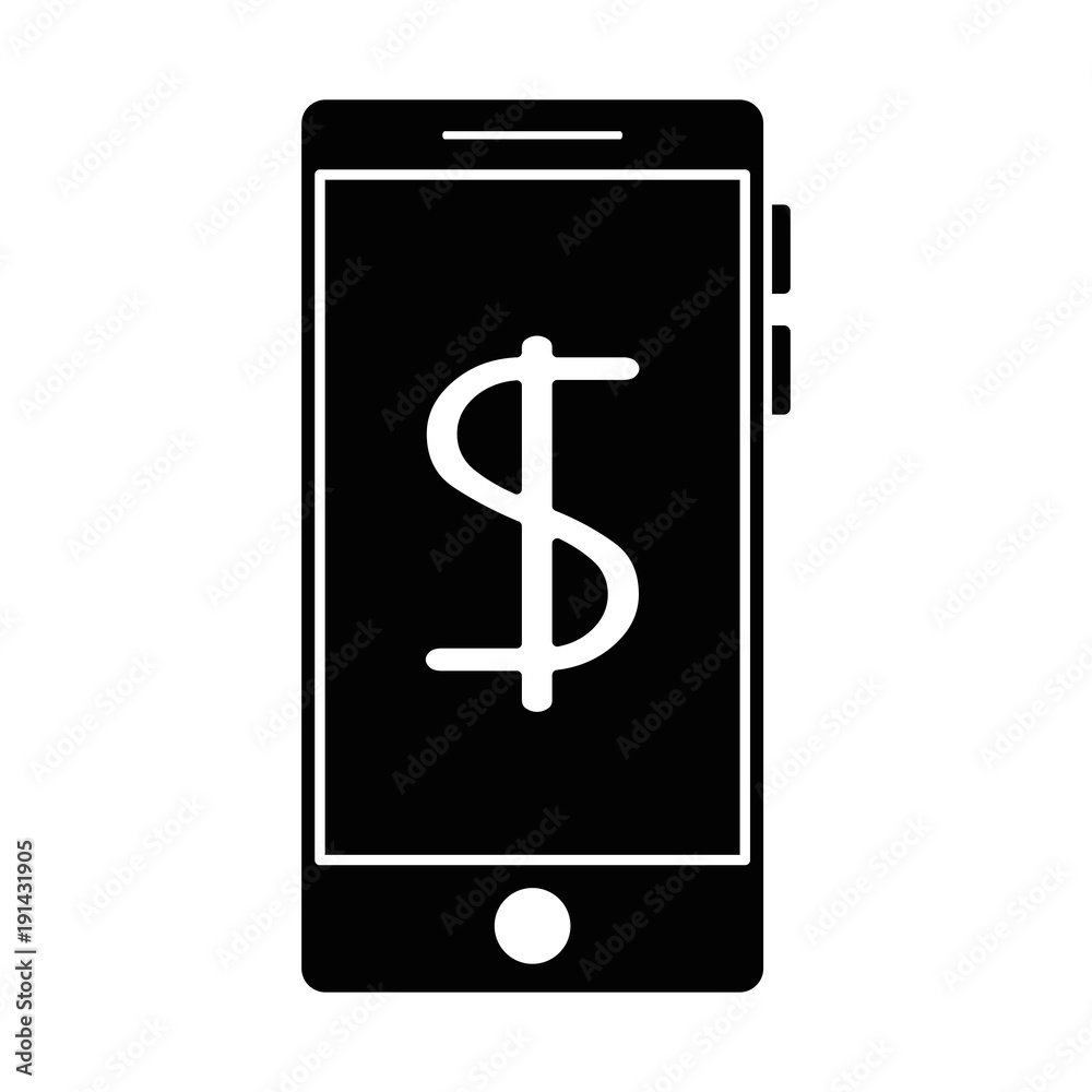 smartphone device with money symbol vector illustration design smartphone device with money symbol vector illustration design