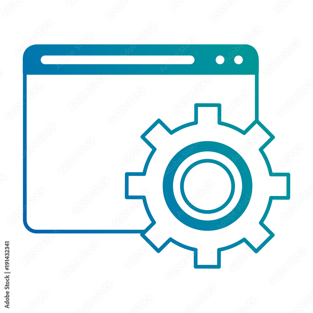 template web with gears vector illustration design template web with gears vector illustration design
