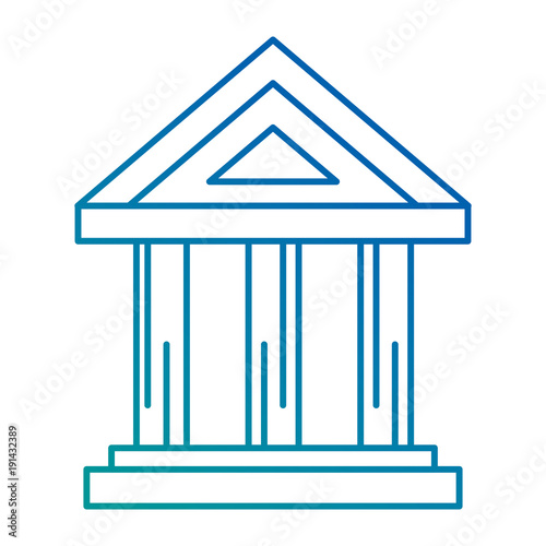 bank building isolated icon vector illustration design