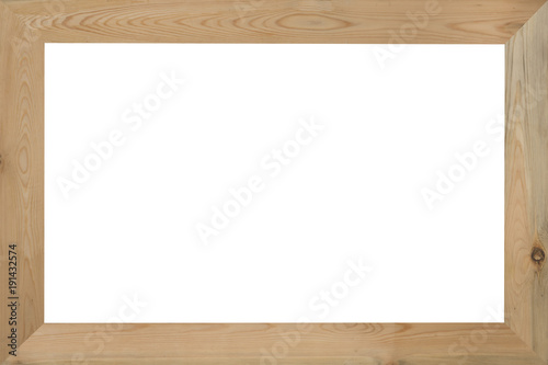 Wood frame isolated on white background. © krsprs