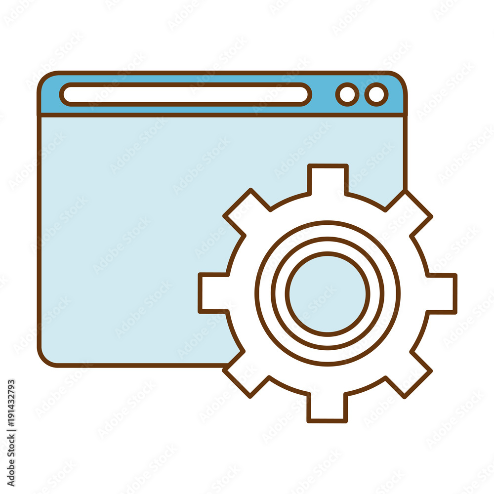 template web with gears vector illustration design template web with gears vector illustration design