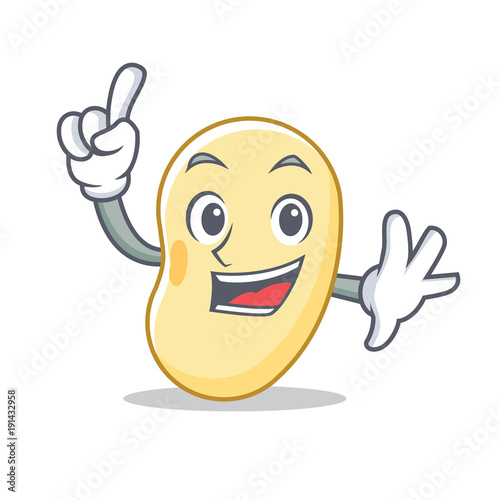 Finger soy bean mascot cartoon