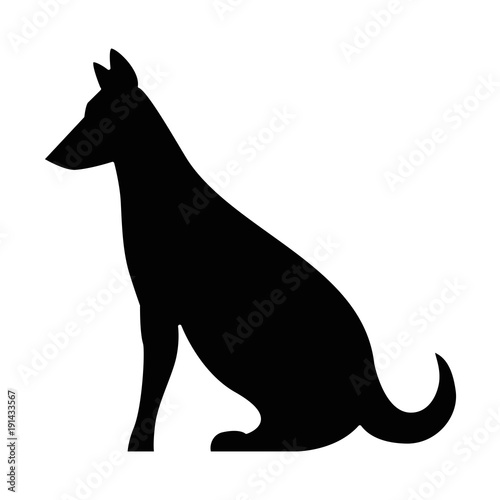 dog silhouette isolated icon vector illustration design