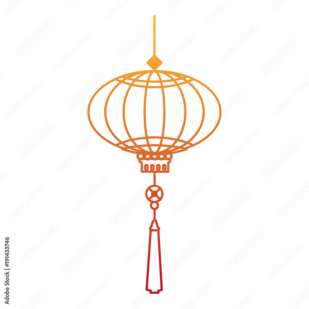 chinese lamp hanging icon vector illustration design Stock Vector | Adobe  Stock