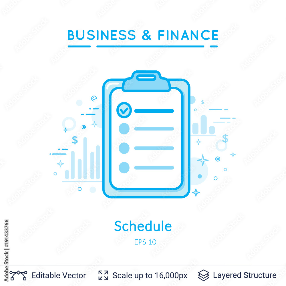 Schedule do to list symbol on white. Schedule do to list symbol on white.
