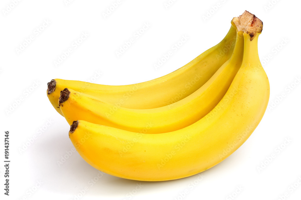 Bunch of bananas isolated on white background