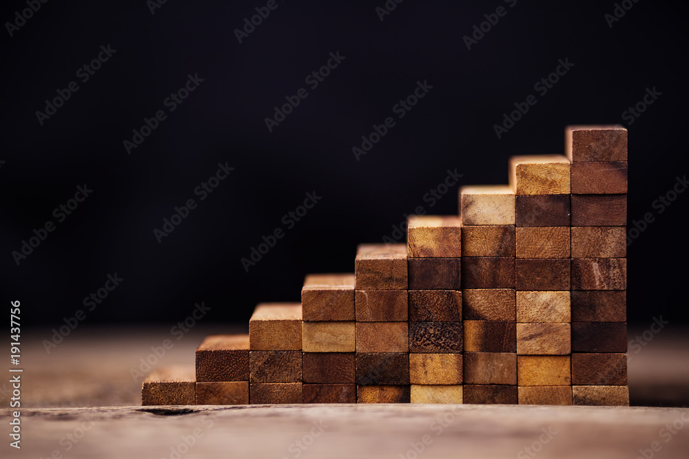 wood piece stack stair pattern with free copy space wood piece stack stair pattern with free copy space