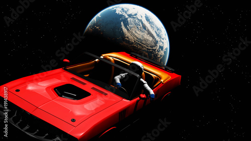 The car in space