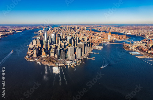 Quadro em tela New York Manhattan aerial