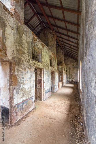 Abandoned Prison in Salvation s Islands  French Guiana.