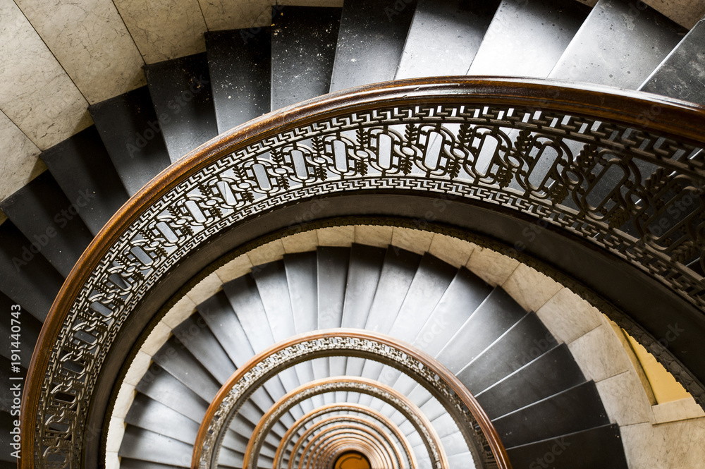 Arrott Building - Half Circular Spiral Marble Staircase - Downtown Pittsburgh, Pennsylvania