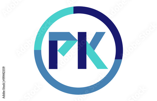 PK Global Circle Ribbon letter Logo