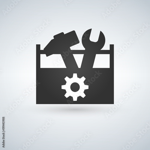 tool box flat icon, vector ...