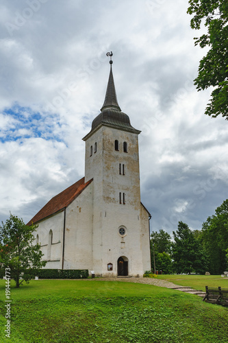 St. John's Church against stormy clouds, Viljandi