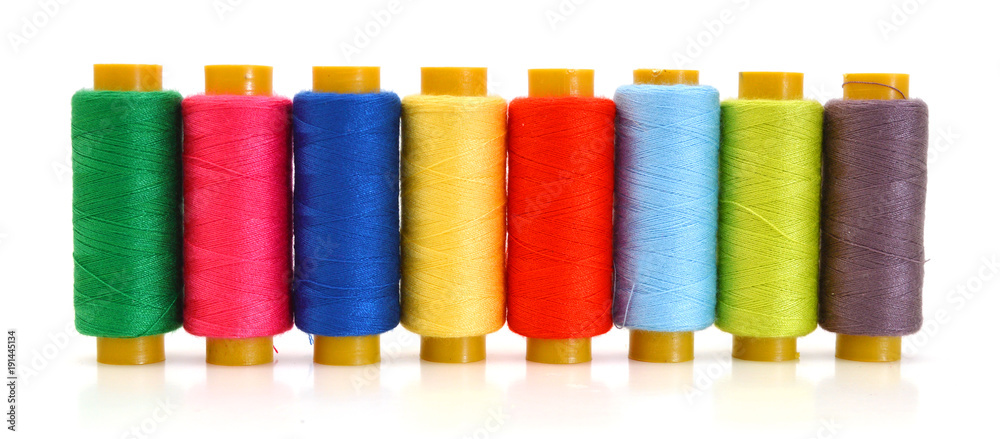 sewing thread isolated on white background sewing thread isolated on white background
