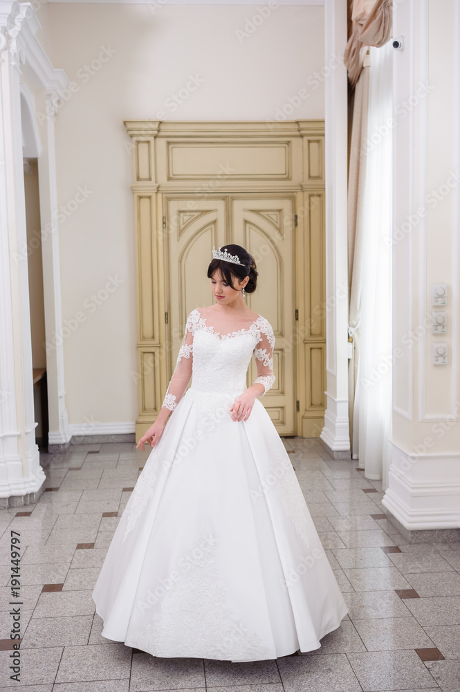 Beautiful bride in wedding dress Beautiful bride in wedding dress