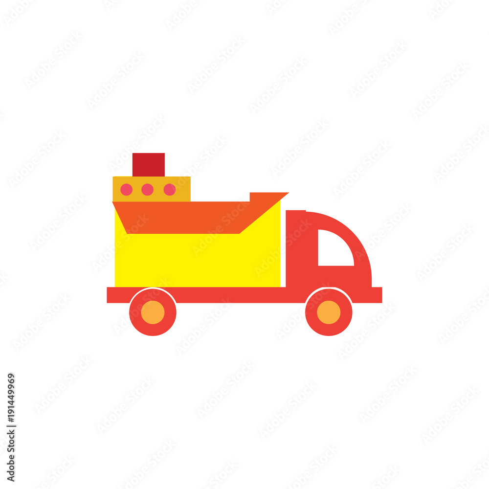Naklejka premium Ship Delivery Logo icon Design