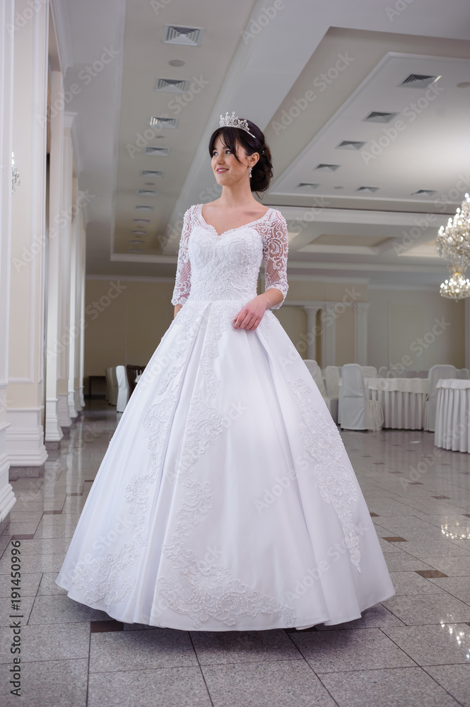 Beautiful bride in hall Beautiful bride in hall