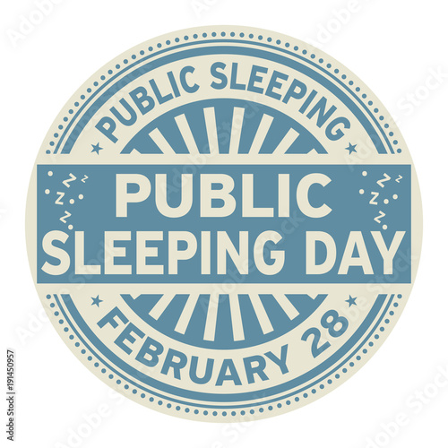 Public Sleeping Day rubber stamp