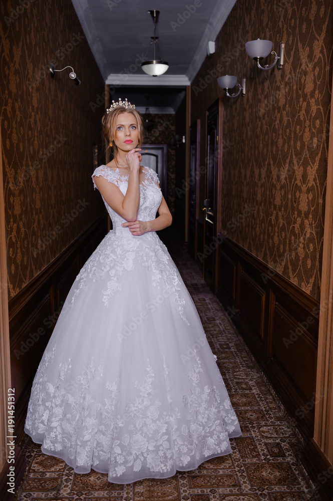 Beautiful bride in wedding dress Beautiful bride in wedding dress