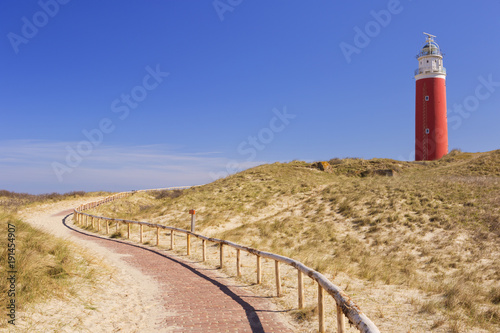 Lighthouse on the island of Texel in The Netherlands