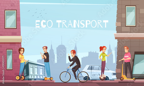 Individual Eco Transport City Poster