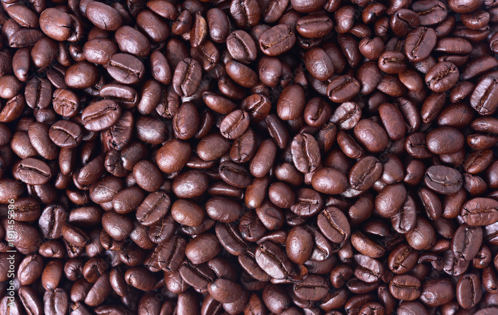 close up arabica coffee beans for background. close up arabica coffee beans for background.