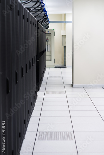 Server rack In the server room and ready to use