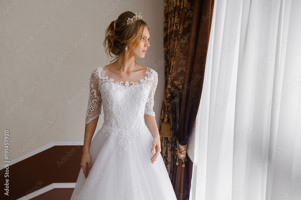 Beautiful bride in wedding dress Beautiful bride in wedding dress