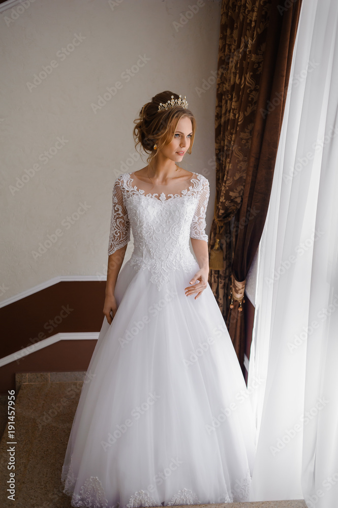 Beautiful bride in wedding dress Beautiful bride in wedding dress
