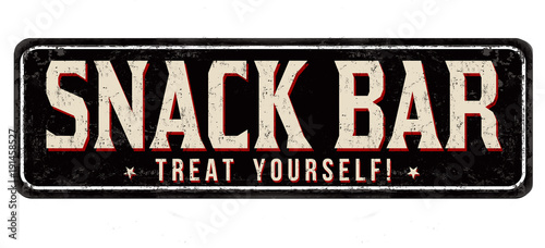 Snack Bar vintage rusty metal sign