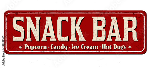 Snack Bar vintage rusty metal sign