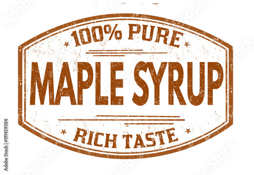 Maple syrup grunge rubber stamp