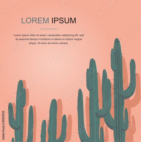 Cactuses.  Vector Illustration