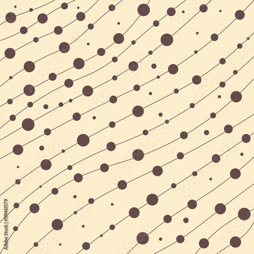 Vector seamless pattern. Modern floral texture. Repeating abstract background with circles.